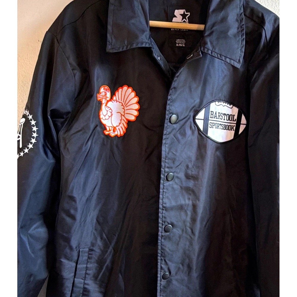 Starter Black Label x Barstool Sportsbook Overs Club Jacket Mens XL Turkey Coach